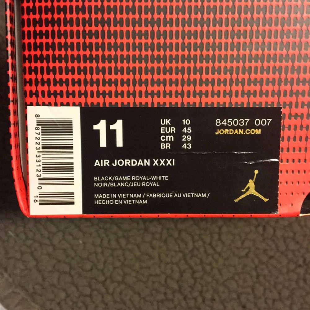 Air Jordan 31 Royal - Picture 5 of 5